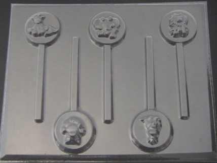 4208 Baby Animals Chocolate candy Lollipop Mold